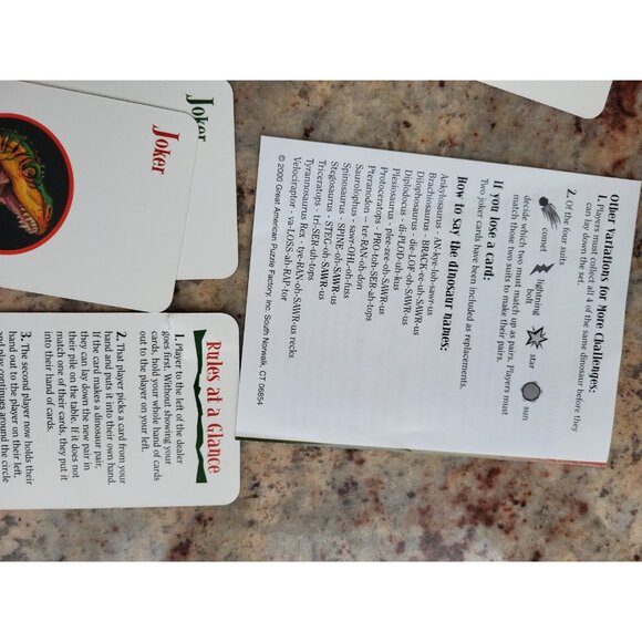 T-rex Rules! Card game basically 'Go Fish' with Dinosaurs, kids, matching cards - Picture 5 of 9